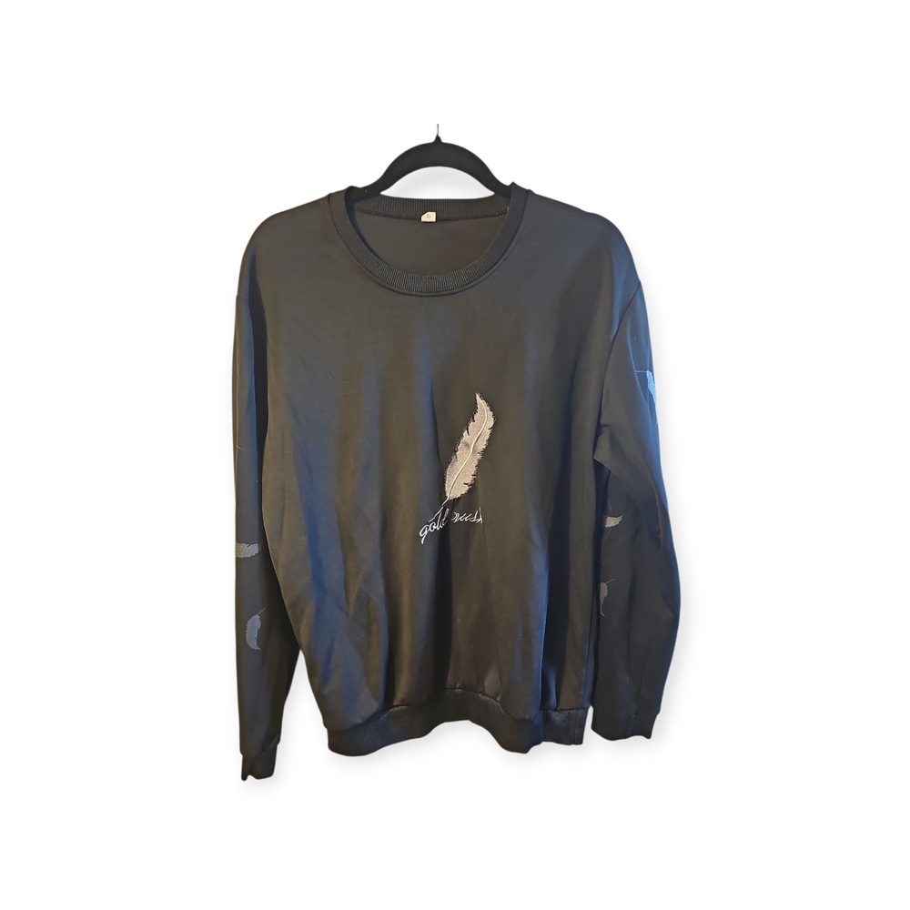 Unbranded Black Feather Sweater - Unisex